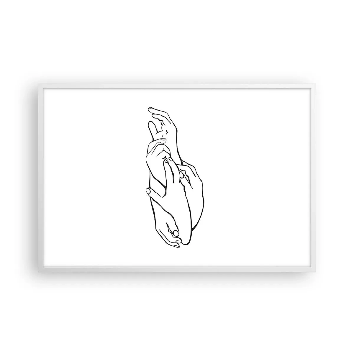 Affiche dans un cadre blanc - Poster - Bon contact - 91x61 cm