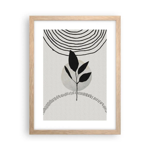 Affiche dans un chêne clair - Poster - Composition : rituels de la nature - 30x40 cm