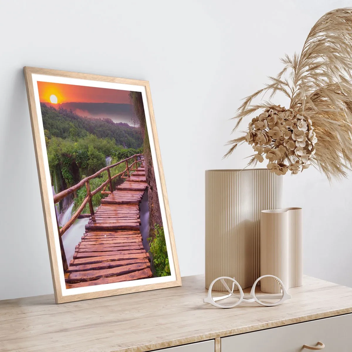 Affiche dans un chêne clair - Poster - La beauté au-delà de la croyance - 61x91 cm