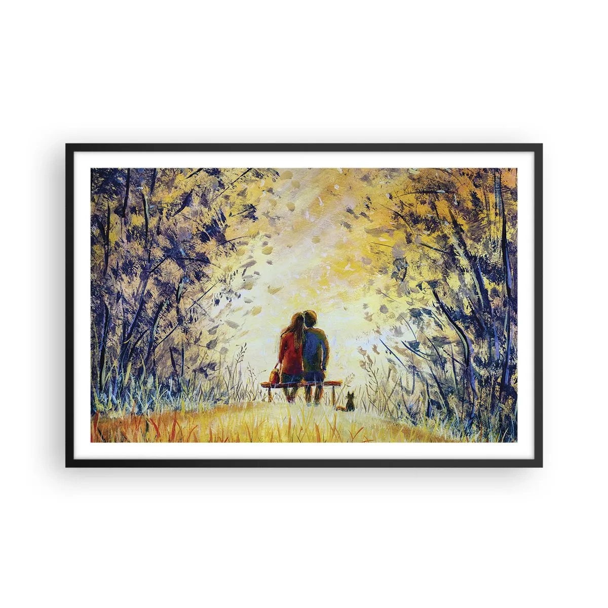 Affiche dans un cadre noir - Poster - Moment magique - 91x61 cm