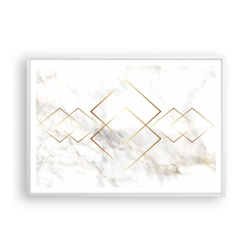 Affiche dans un cadre blanc - Poster - Vue à l'infini - 100x70 cm