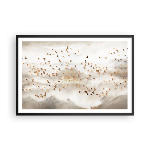 Affiche dans un cadre noir - Poster - Il est l'heure… - 91x61 cm