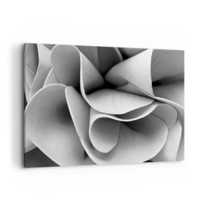 Impression sur toile - Image sur toile - Détails en noir et blanc de formes abstraites - 120x80cm - Il s'en passe dans l'espace - Décoration murale moderne pour le salon et la chambre ARTTOR