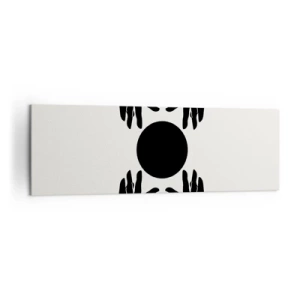 Impression sur toile - Image sur toile - Mains noires dans une composition symétrique avec une boule - 160x50cm - Signe secret - Décoration murale moderne pour le salon et la chambre ARTTOR