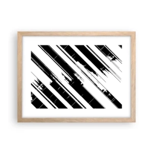 Affiche dans un chêne clair - Poster - Une composition intense et dynamique - 40x30 cm