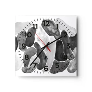 Horloge murale - Pendule murale - Abstraction rocheuse - 30x30 cm