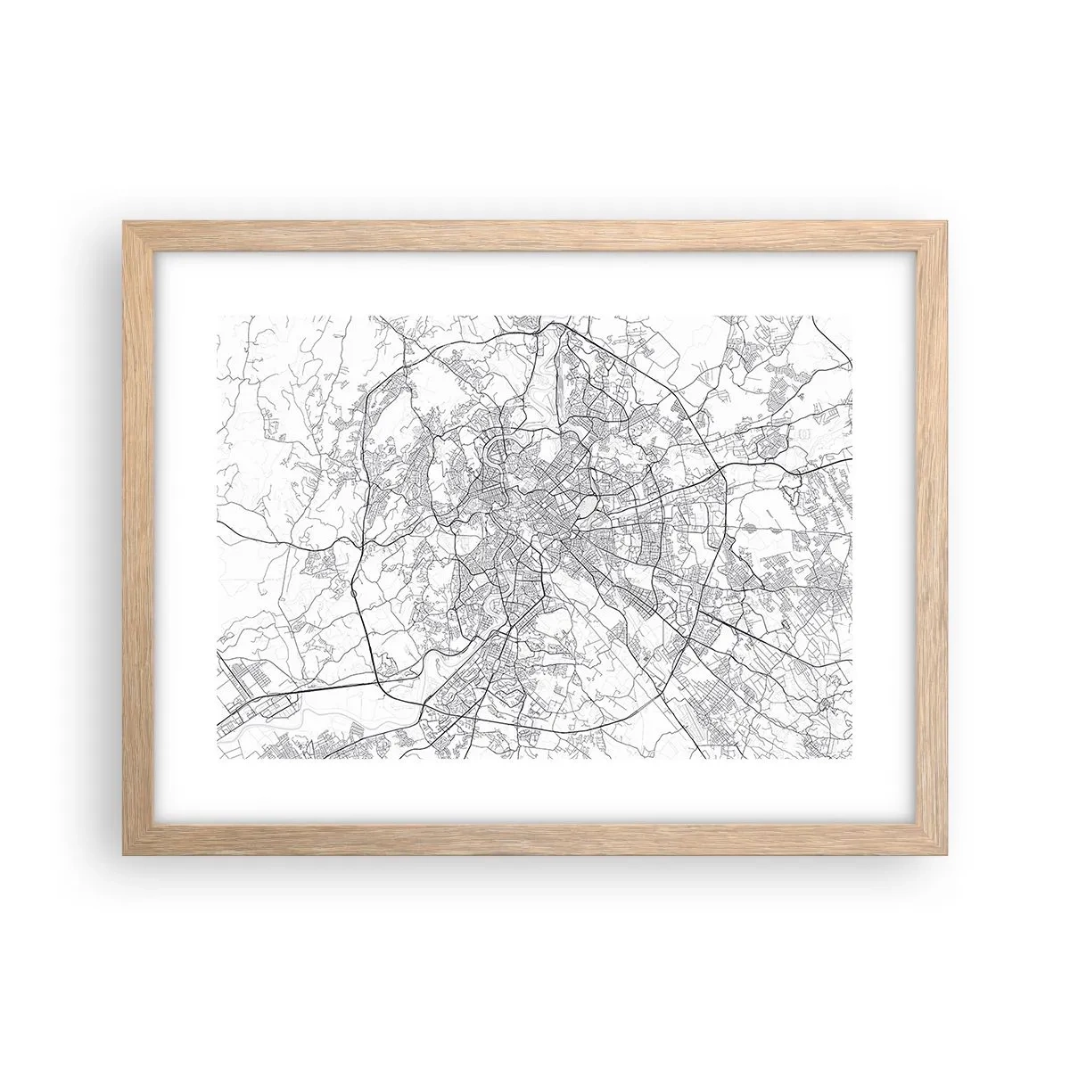 Affiche dans un chêne clair - Poster - Cercle romain - 40x30 cm