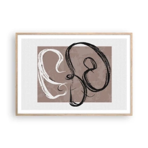 Affiche dans un chêne clair - Poster - Composition – la recherche de la plénitude - 100x70 cm