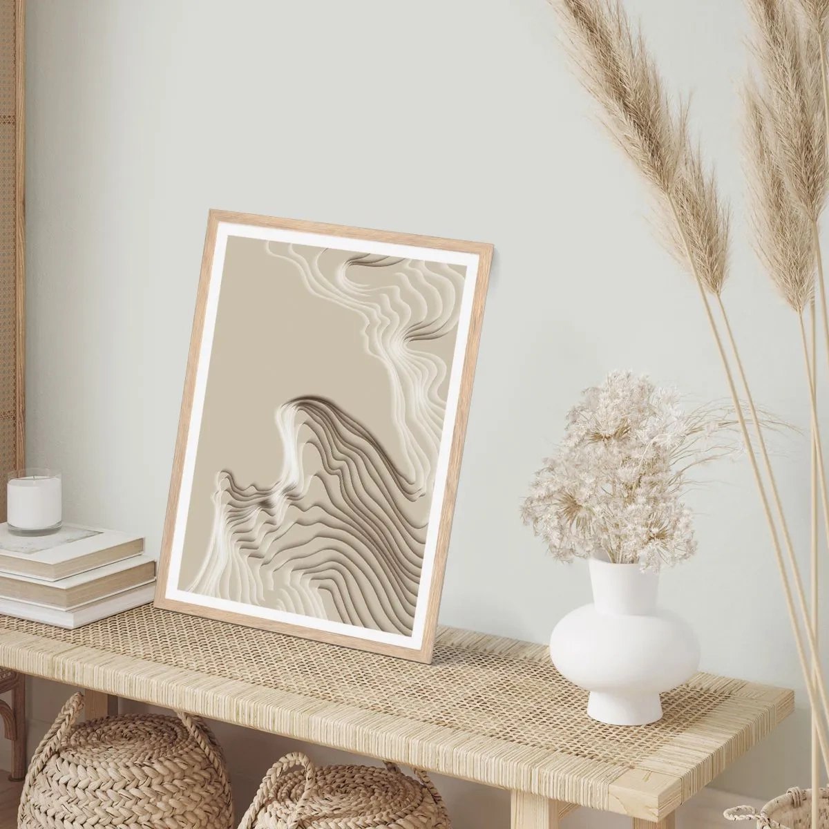 Affiche dans un chêne clair - Poster - Topographie artistique - 30x40 cm