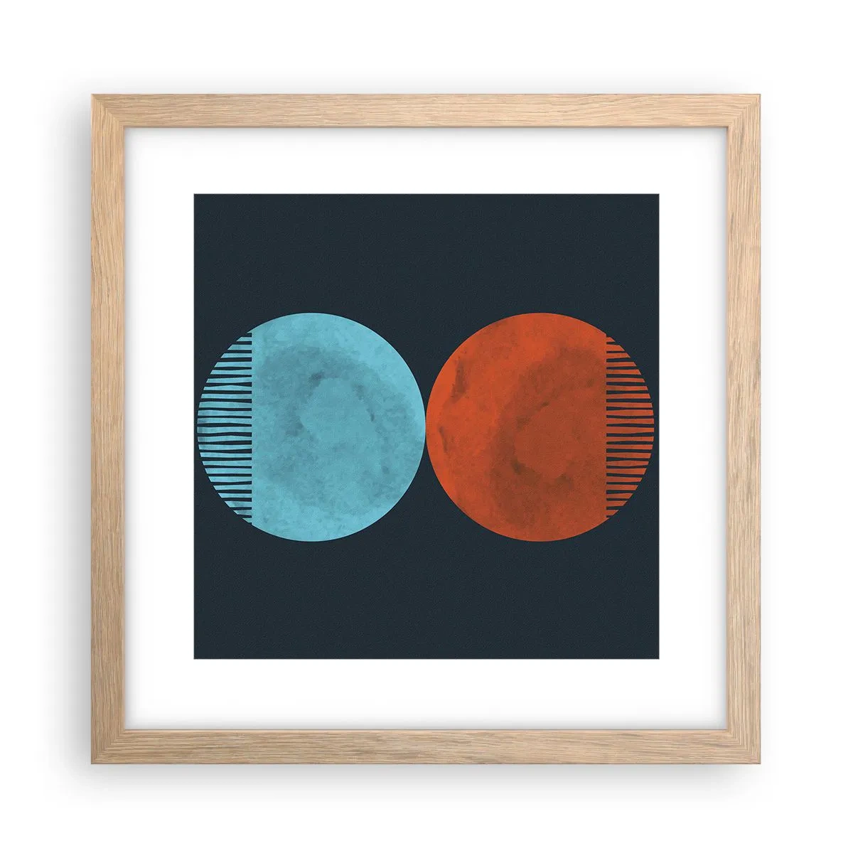 Affiche dans un chêne clair - Poster - Seulement la géométrie ? - 30x30 cm