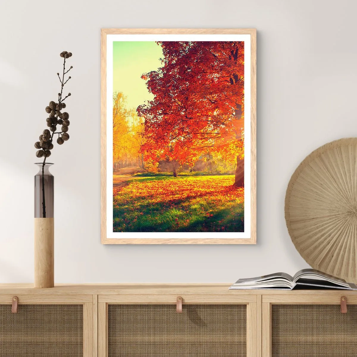 Affiche dans un chêne clair - Poster - Le roux est beau - 70x100 cm