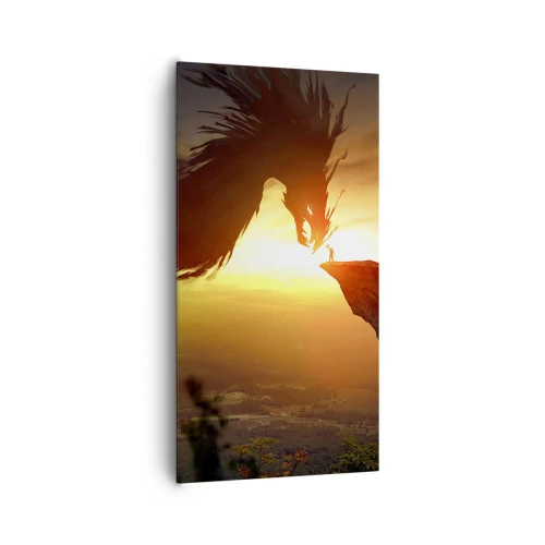 Impression sur toile - Image sur toile - Chasseur de dragon - 65x120 cm