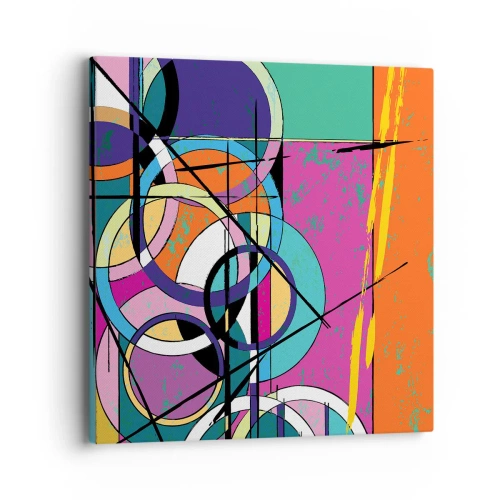 Impression sur toile - Image sur toile - Roues sur roues - 40x40 cm