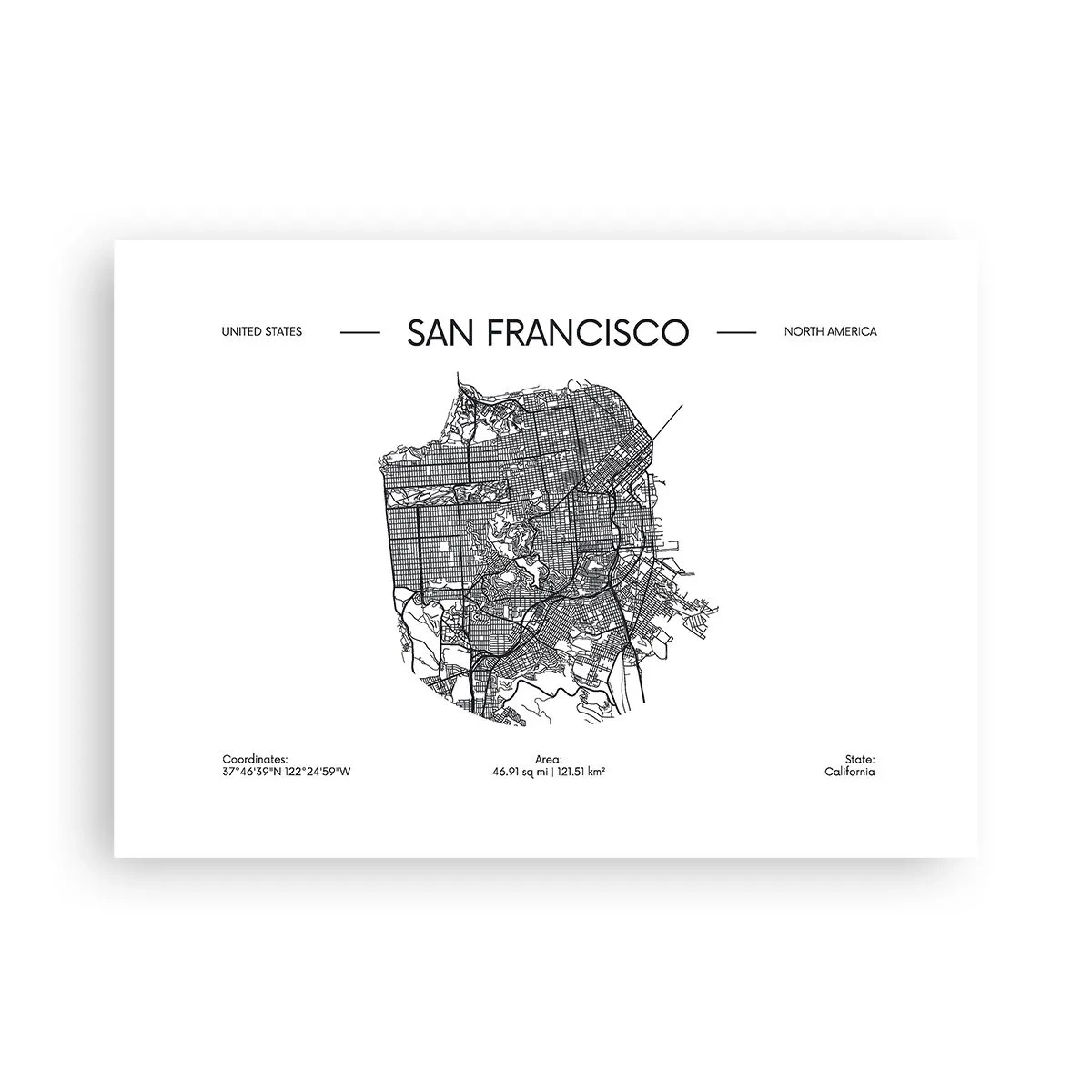 Affiche - Poster - Anatomie de San Fransisco - 70x50 cm