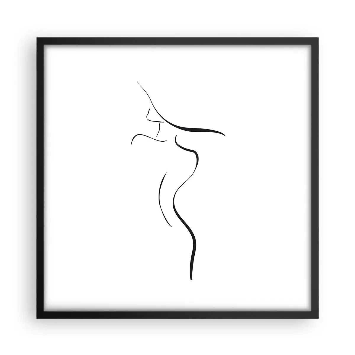Affiche dans un cadre noir - Poster - Insaisissable comme une vague - 50x50 cm