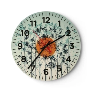 Horloge murale - Pendule murale - Soleil japonnais - 30x30 cm