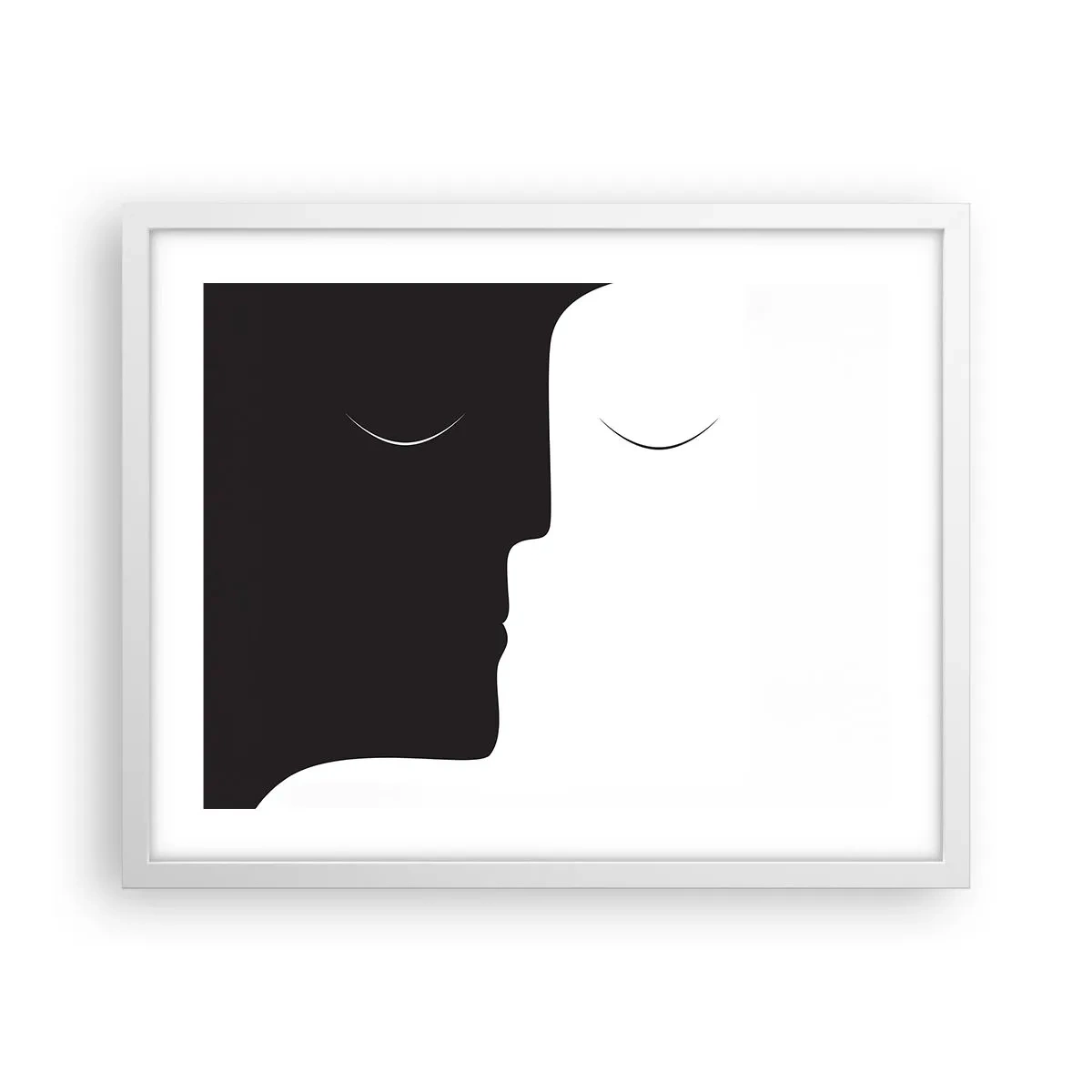 Affiche dans un cadre blanc - Poster - Unité des contraires - 50x40 cm