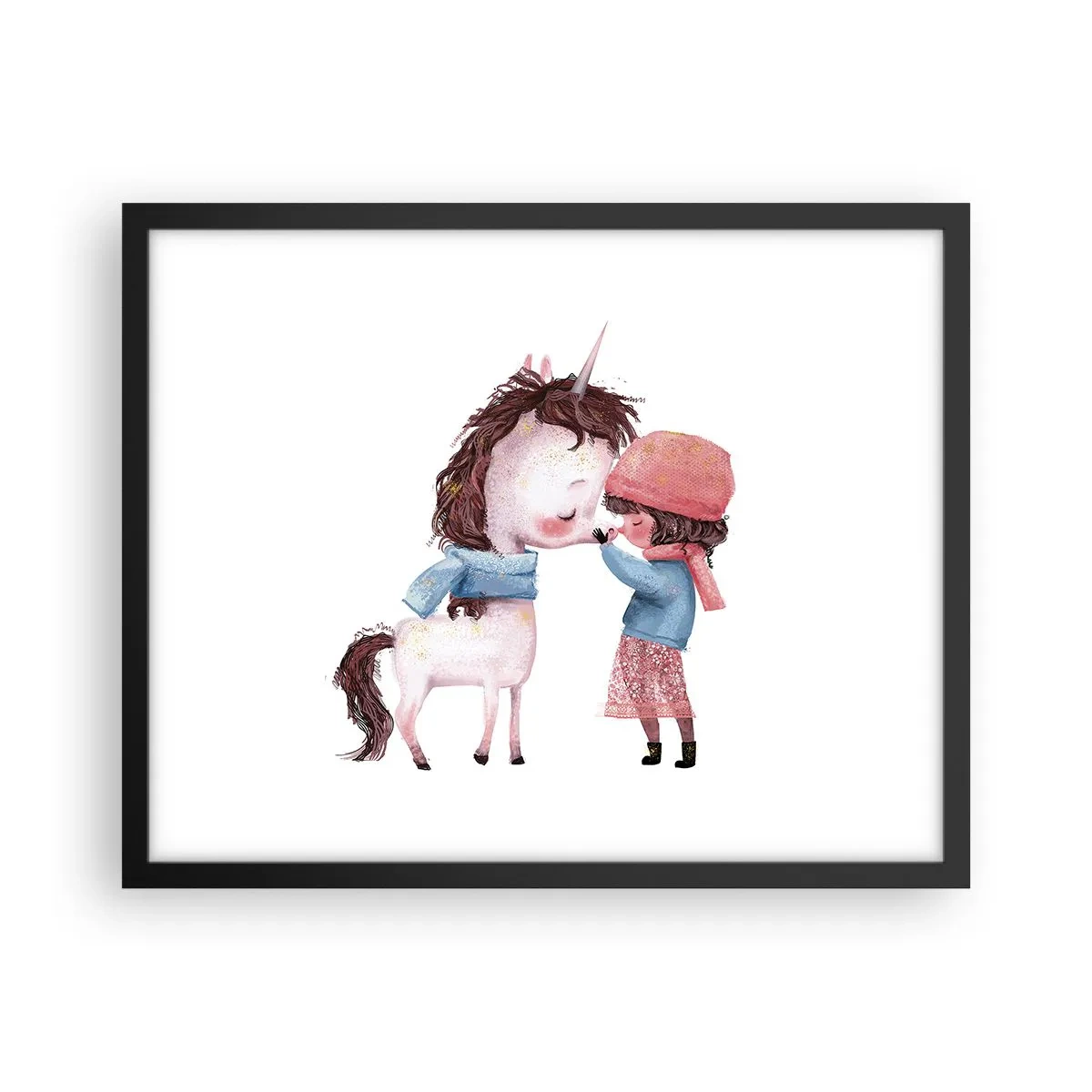 Affiche dans un cadre noir - Poster - Histoire d'hiver - 50x40 cm