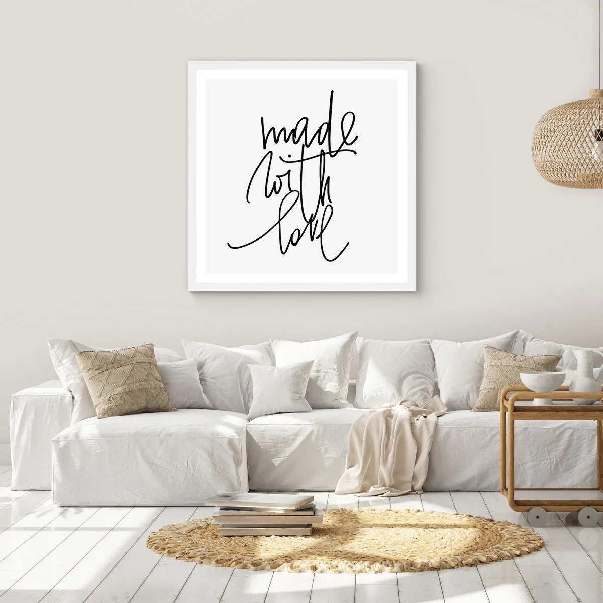 Affiche dans un cadre blanc - Poster - La meilleure marque - 60x60 cm