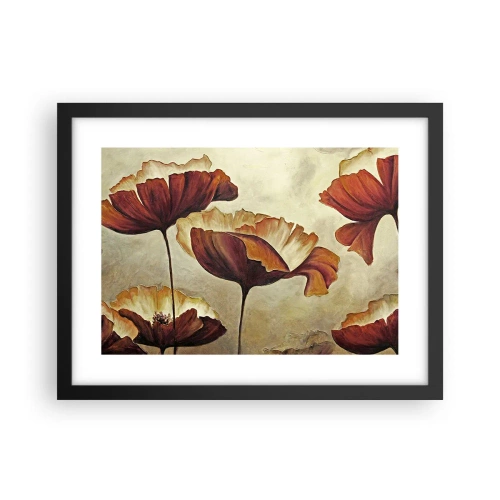 Affiche dans un cadre noir - Poster - À la lisière des champs - 40x30 cm