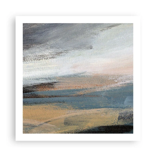 Affiche - Poster - Abstraction : paysage nordique - 60x60 cm