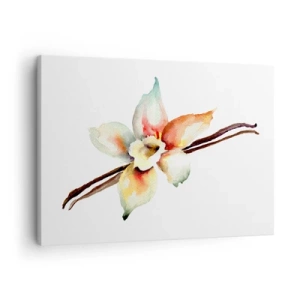 Impression sur toile - Image sur toile - Illustration florale à l'aquarelle aux couleurs pastel - 70x50cm - Douceur de couleur renversée - Décoration murale moderne pour le salon et la chambre ARTTOR