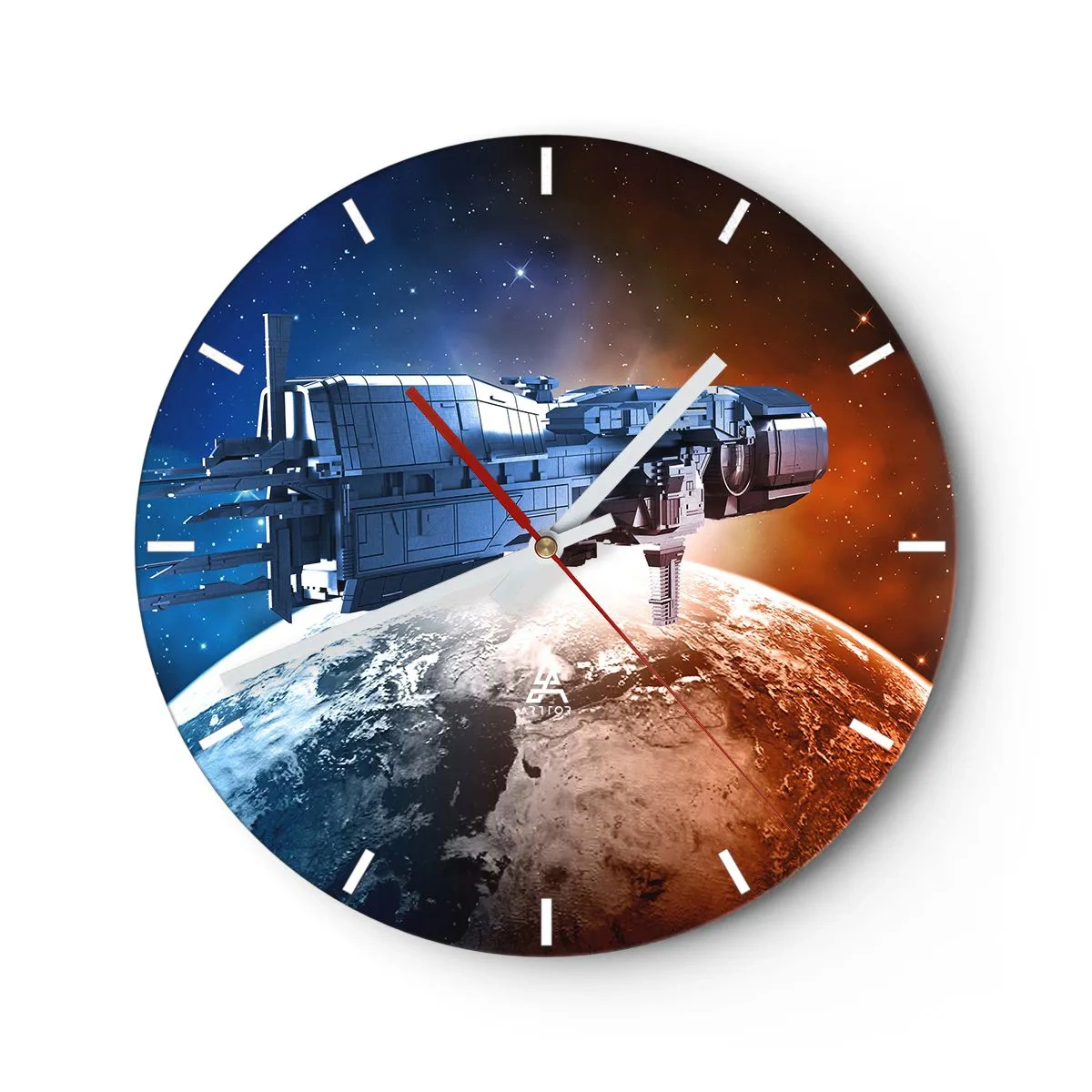 Horloge murale - Pendule murale - Un observateur attentif - 40x40 cm