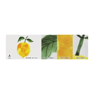 Échantillon de Papier Peint Premium Canvas - Comment reconnaitre le goût du soleil - Citron, Cuisine, Fruit - 100x30 cm