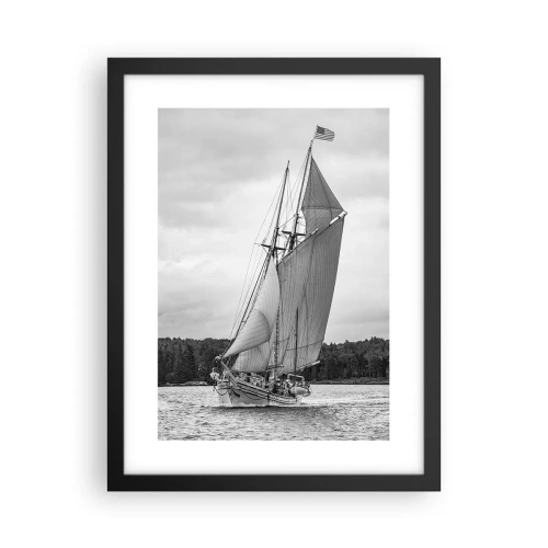 Affiche dans un cadre noir - Poster - Frères du vent - 30x40 cm