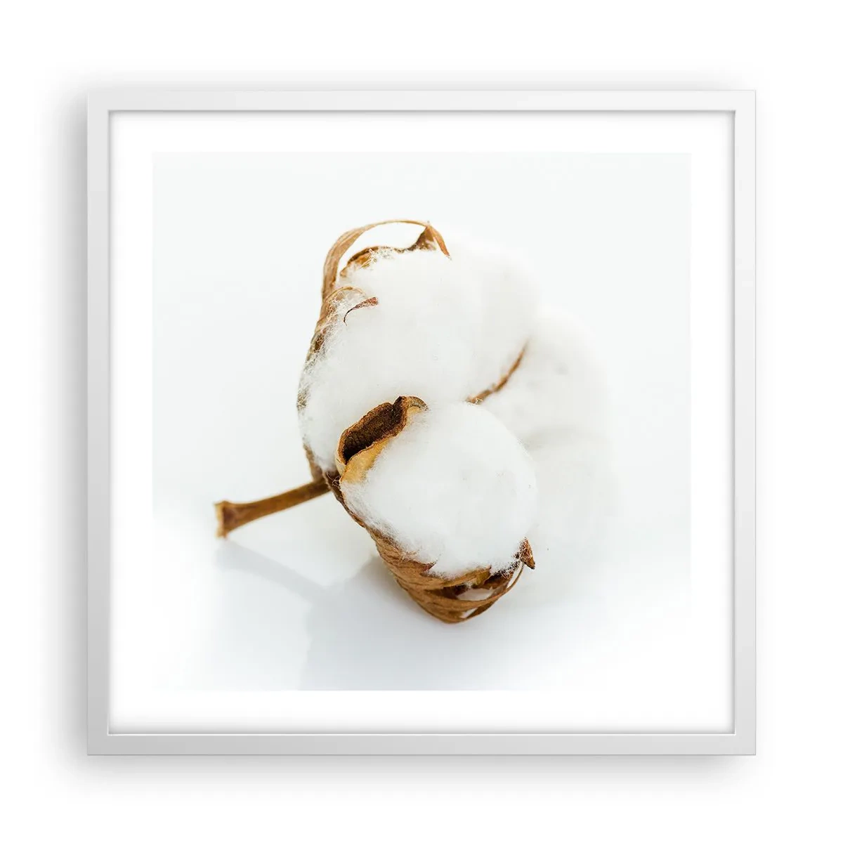 Affiche dans un cadre blanc - Poster - Doux par nature - 50x50 cm