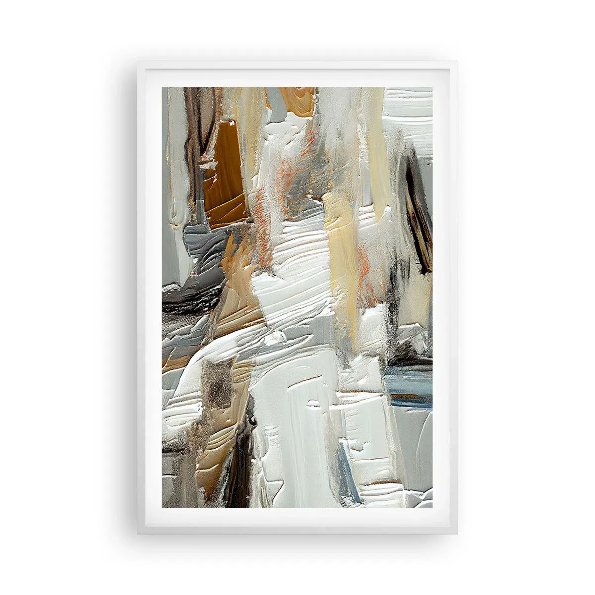 Affiche dans un cadre blanc - Poster - Couches colorées - 61x91 cm