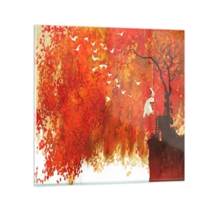 Impression sur verre - Image sur verre - S'envolera-t-il avec eux ? - 50x50 cm