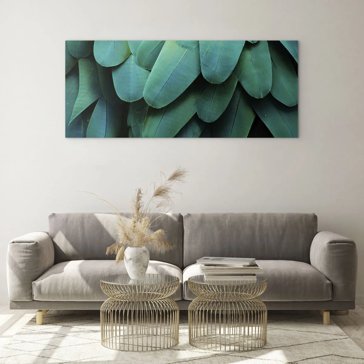 Impression sur verre - Image sur verre - Perfection de la nature du perroquet - 100x40 cm