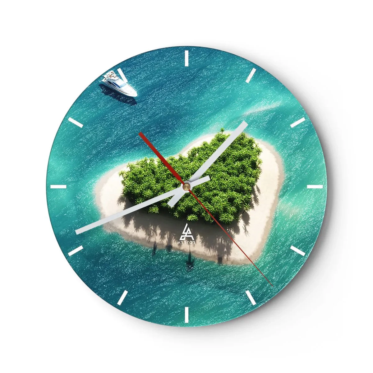Horloge murale - Pendule murale - J'aime l'été - 40x40 cm