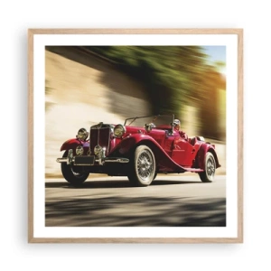 Affiche dans un chêne clair - Poster - Plus belle que Nike de Samothrace - 60x60 cm