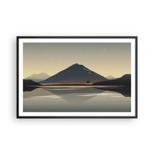 Affiche dans un cadre noir - Poster - Reflet de miroir - 91x61 cm