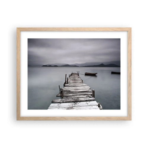 Affiche dans un chêne clair - Poster - Tu peux partir demain - 50x40 cm