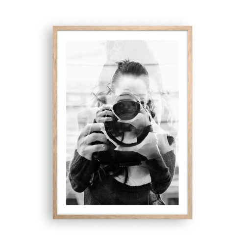 Affiche dans un chêne clair - Poster - Créateur et matériel - 50x70 cm