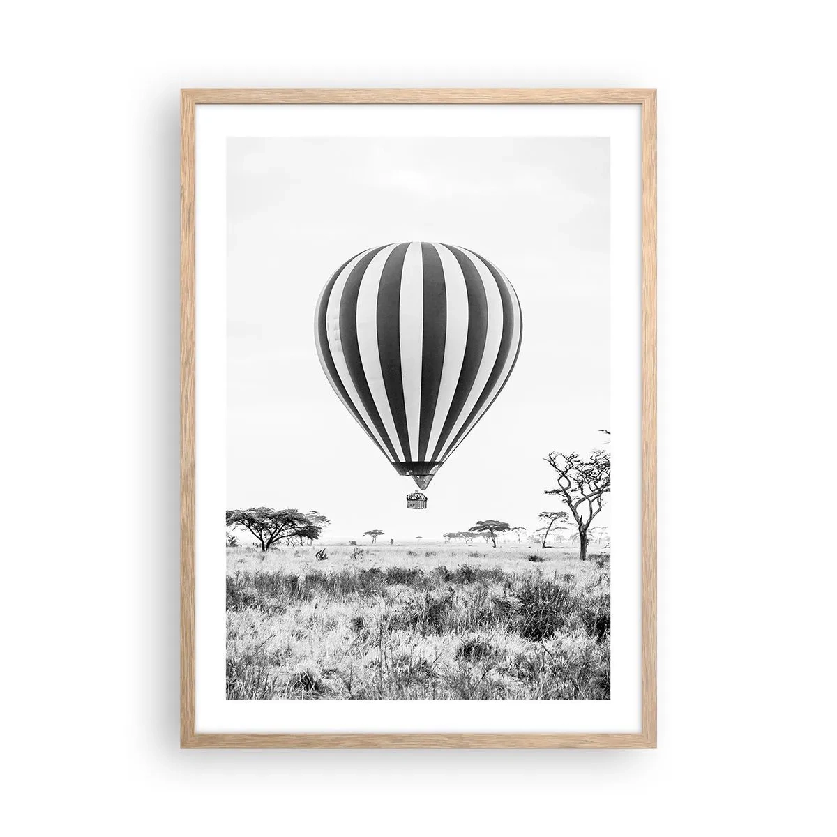 Affiche dans un chêne clair - Poster - Au dessus de la savane - 50x70 cm