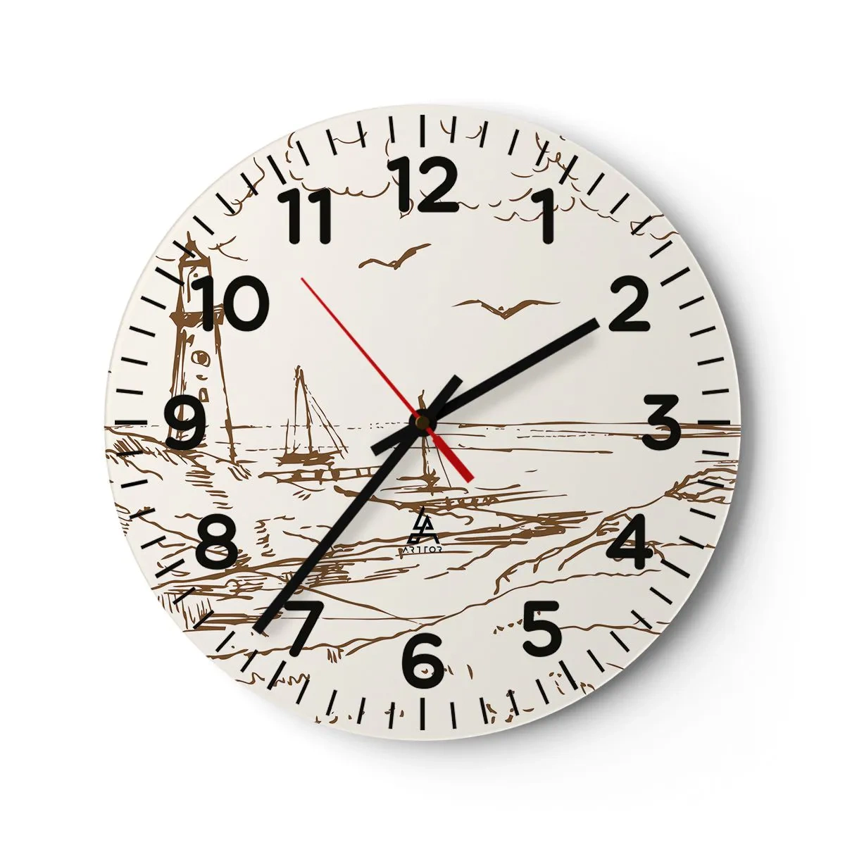 Horloge murale - Pendule murale - Esquisse de souvenirs d'été - 30x30 cm