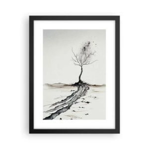 Affiche dans un cadre noir - Poster - Mélancolie hivernale - 30x40 cm