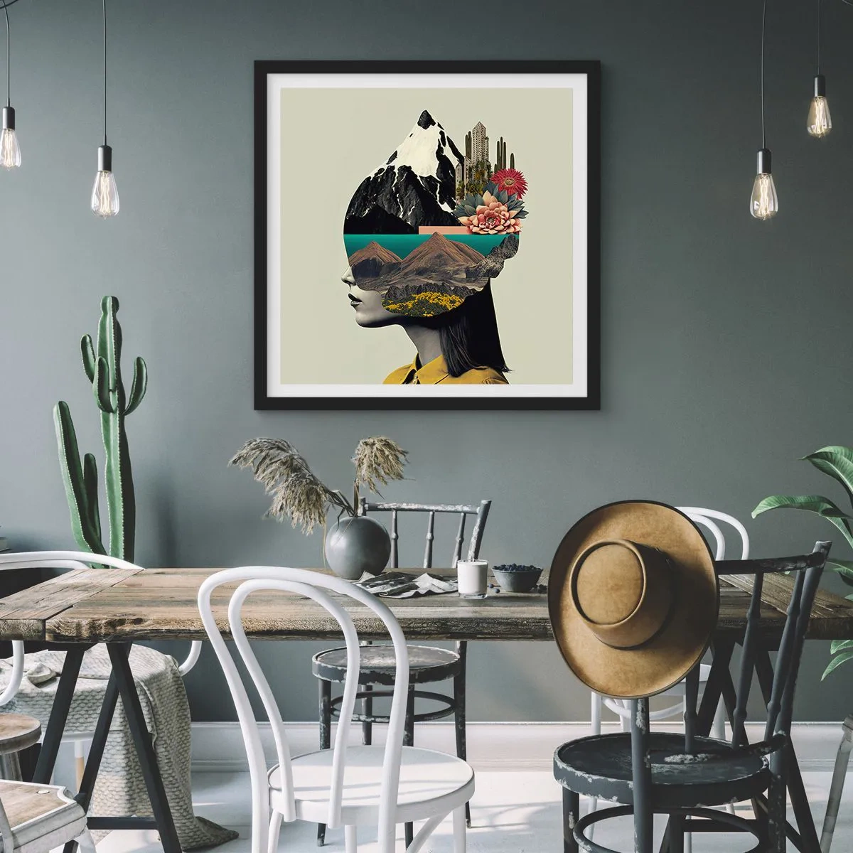 Affiche dans un cadre noir - Poster - La femme – toujours un mystère - 30x30 cm