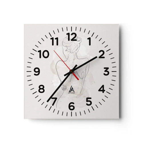 Horloge murale - Pendule murale - Comme un instrument sensible - 30x30 cm