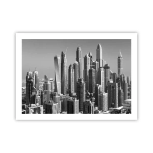 Affiche - Poster - Ville sur le désert - 70x50 cm
