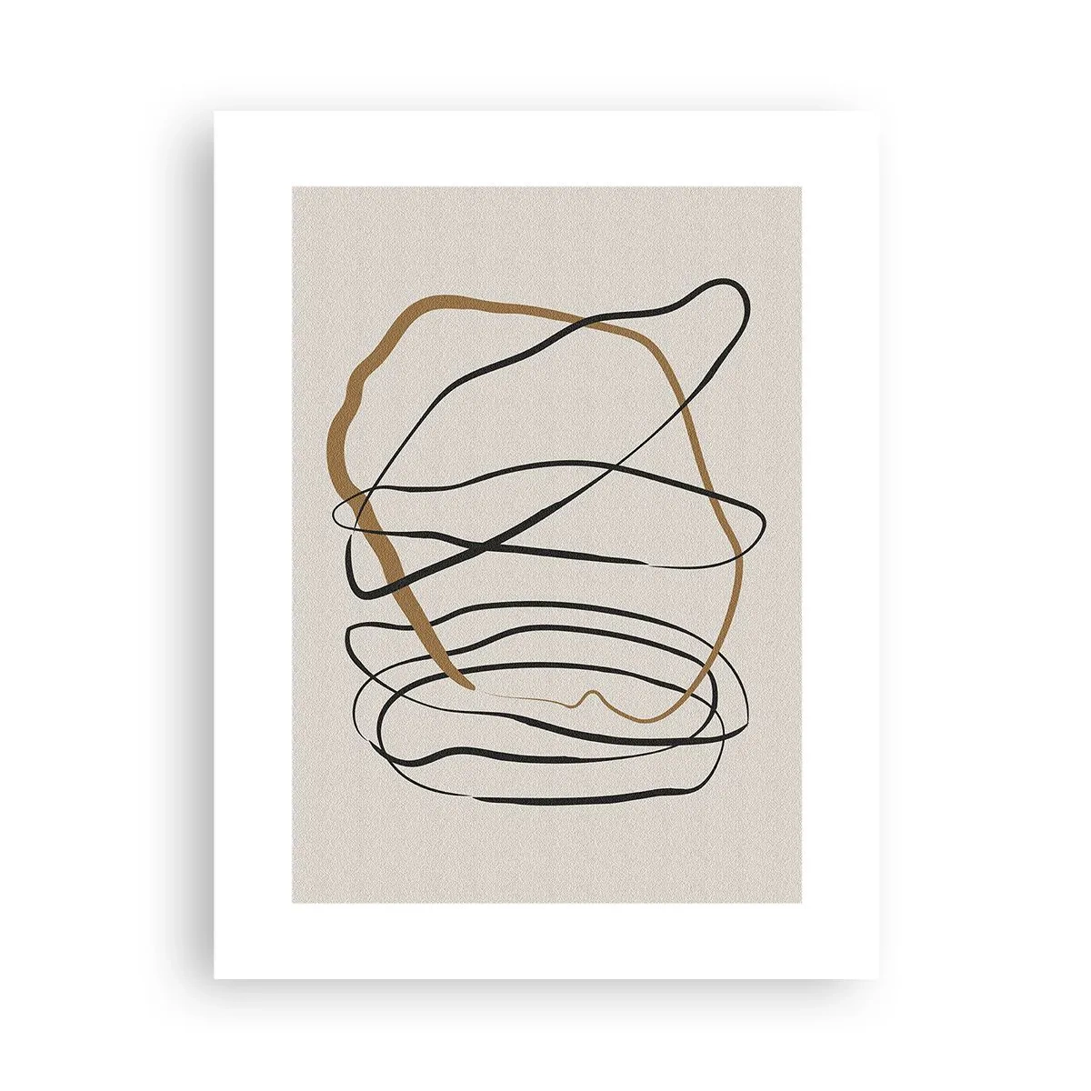 Affiche - Poster - Composition – danse en boucle - 30x40 cm