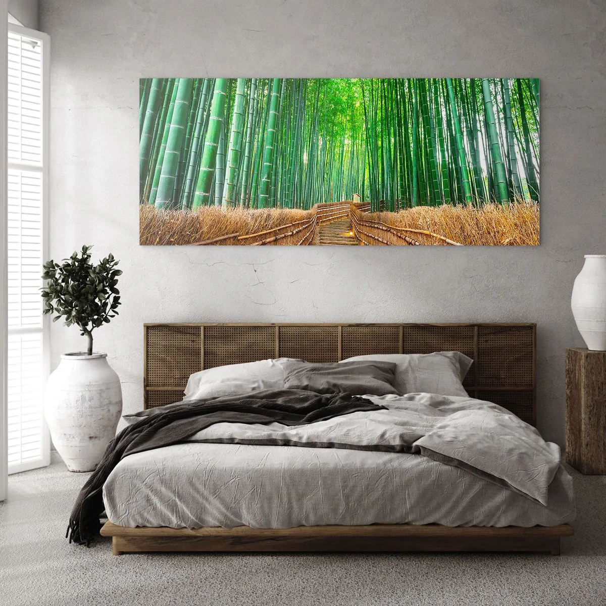 Impression sur verre - Image sur verre - L'essence de la nature asiatique - 100x40 cm