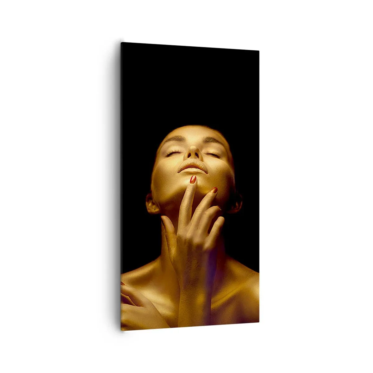 Impression sur toile - Image sur toile - Comme de la soie dorée - 65x120 cm