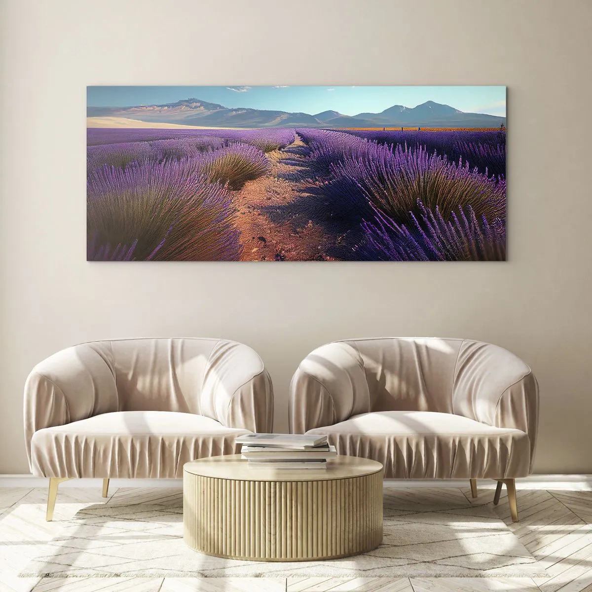 Impression sur verre - Image sur verre - Champs parfumés - 100x40 cm