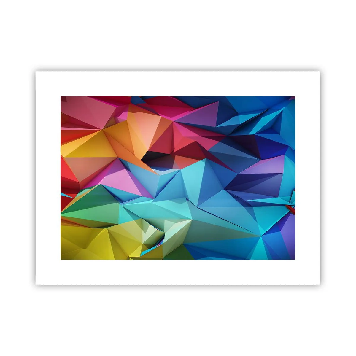 Affiche - Poster - Origami arc-en-ciel - 40x30 cm