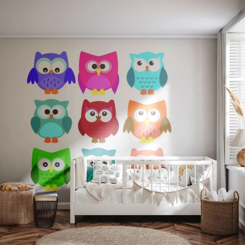 Papier Peint Autocollant Deluxe Sticker - C'est amusant d'être différent - Pour les enfants, Hibou, Graphique - 300x210 cm